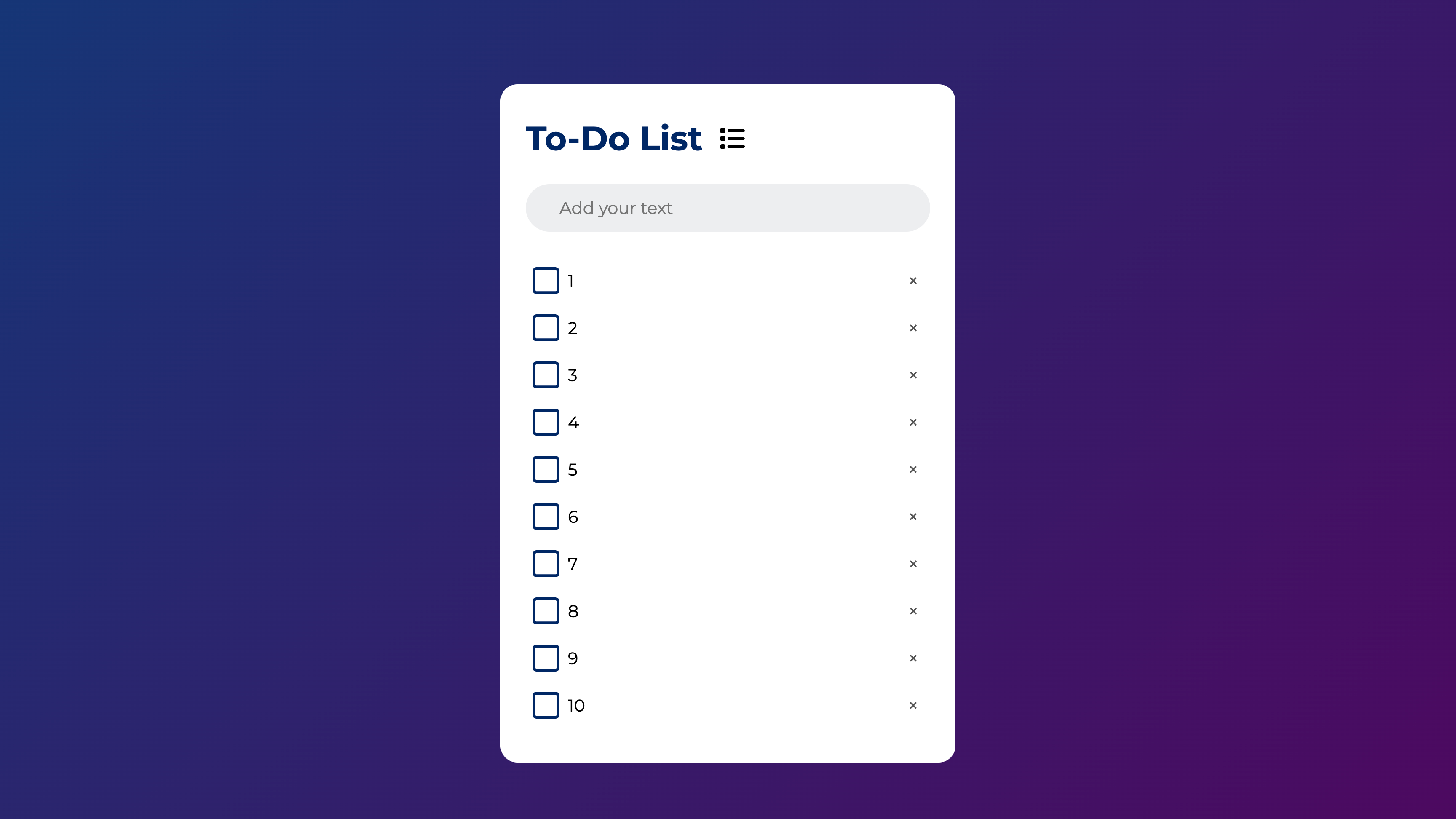 To-Do List App Screenshot